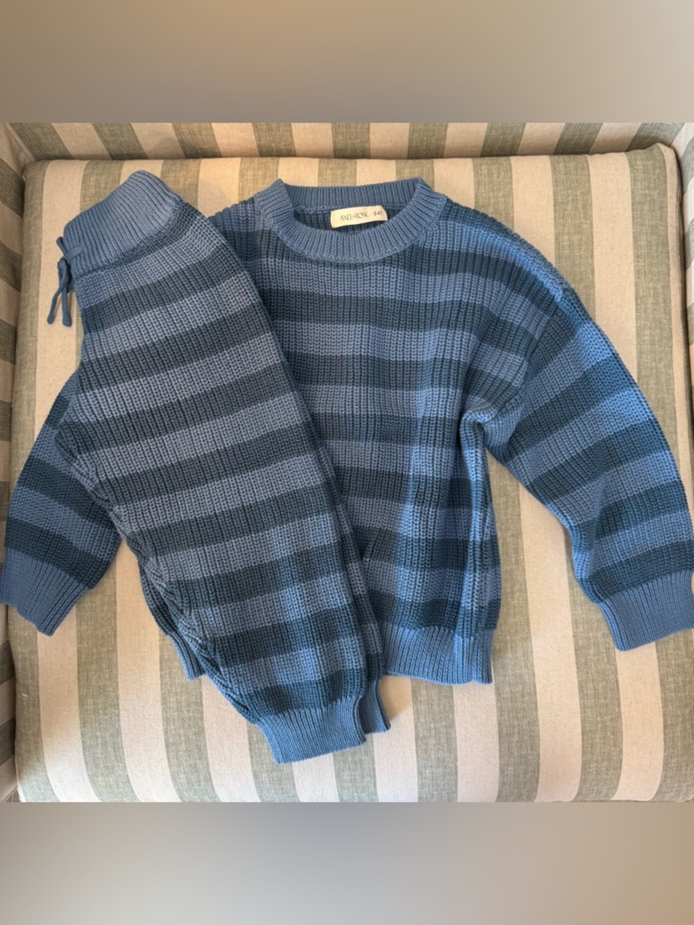 Knit Stripe Kids Sweater Set- Axel and Rose 3-4T NWOT